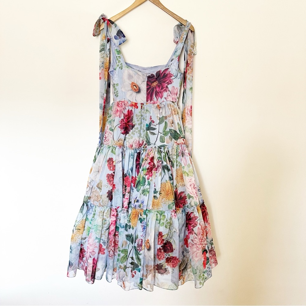 BHLDN Geisha Designs Isabella Tiered Square-Neck A-Line Midi Dress - Picture 7 of 8